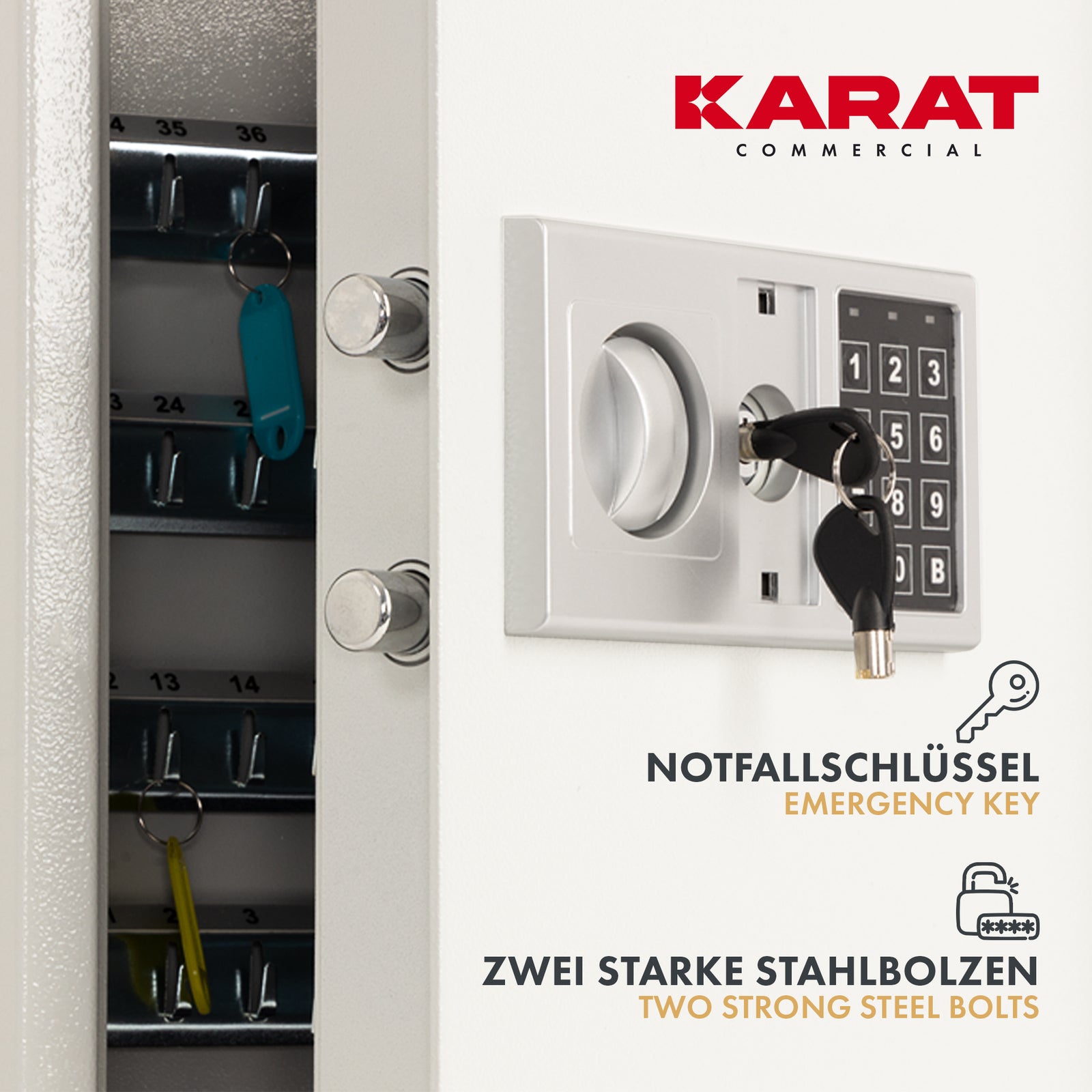 Electronic Wall Safe Key Safe Box Different sizes — Floordirekt UK