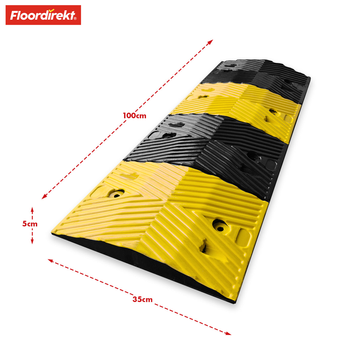 Rubber speed bump | Kenya | High-quality, black and yellow speed bump for effective speed limitation