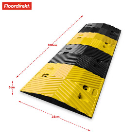 Rubber speed bump | Kenya | High-quality, black and yellow speed bump for effective speed limitation