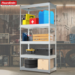 Heavy-duty shelving | Yukon Rivet | Steel shelving with mesh shelves | 250-350 kg load capacity per shelf | Various sizes & colours