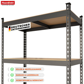 Heavy-duty shelving | Rhino | Storage shelving with 5 shelves | 1050 kg load capacity | Innovative plug-in system | In various colors & sizes