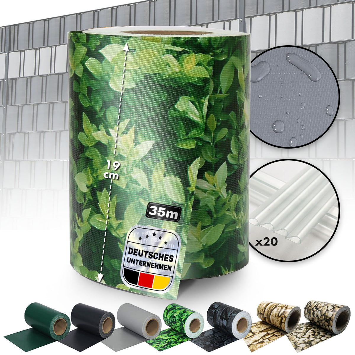 PVC Privacy Strips | For Mesh Fences | Privacy Screen Rolls in Various Designs