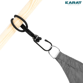 Multifunctional elasticated straps with steel hooks | fastening for tarpaulins nets banners | set of 20