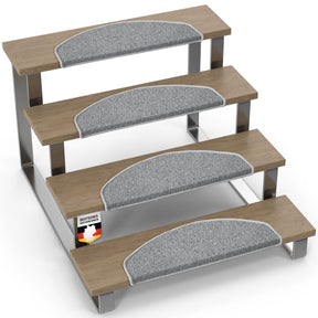 Step mat | London Pro | Modern design | Non-slip & easy to clean | Half-round