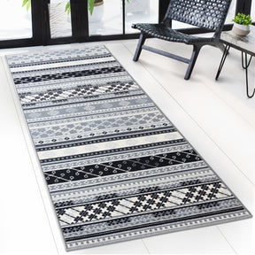 Made-to-measure carpet runner | Mykonos | Chained, non-slip & ideal for corridors, kitchens or hallways