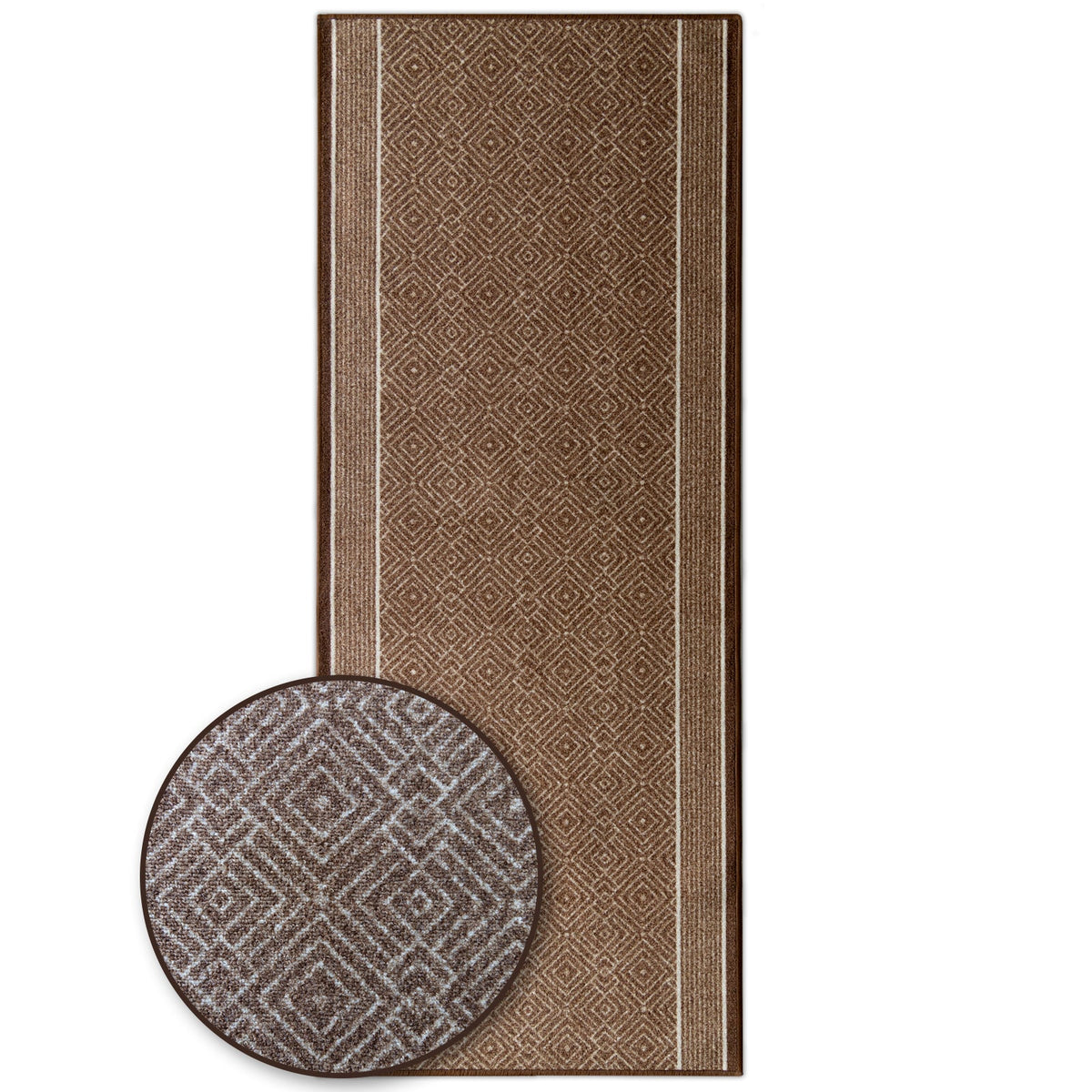 ✂ Made-to-measure carpet runner | Olymp | High-quality living area rug | Modern diamond design | Available in three colours