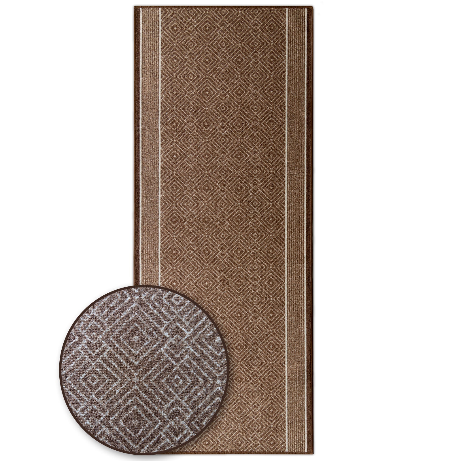 ✂ Made-to-measure carpet runner | Olymp | High-quality living area rug | Modern diamond design | Available in three colours