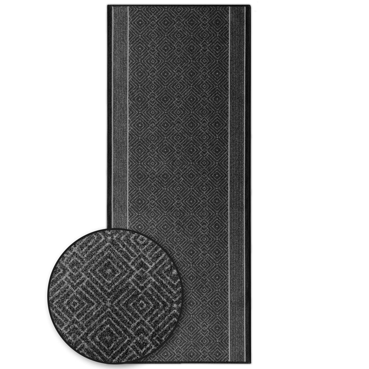 ✂ Made-to-measure carpet runner | Olymp | High-quality living area rug | Modern diamond design | Available in three colours