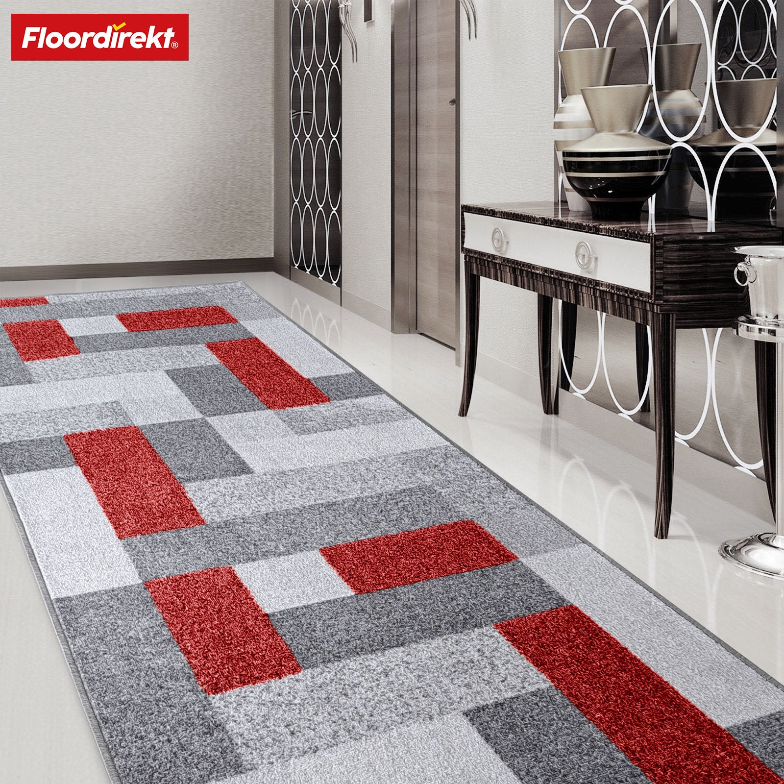 Made-to-measure carpet runner | New York | Anti-slip with gel backing | Modern design in various colours