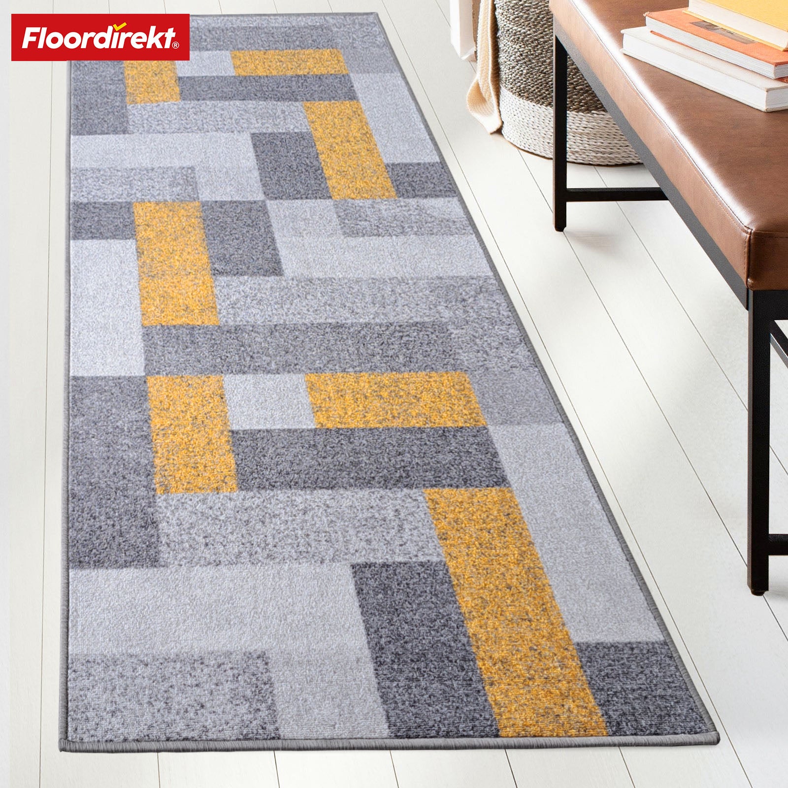 Made-to-measure carpet runner | New York | Anti-slip with gel backing | Modern design in various colours