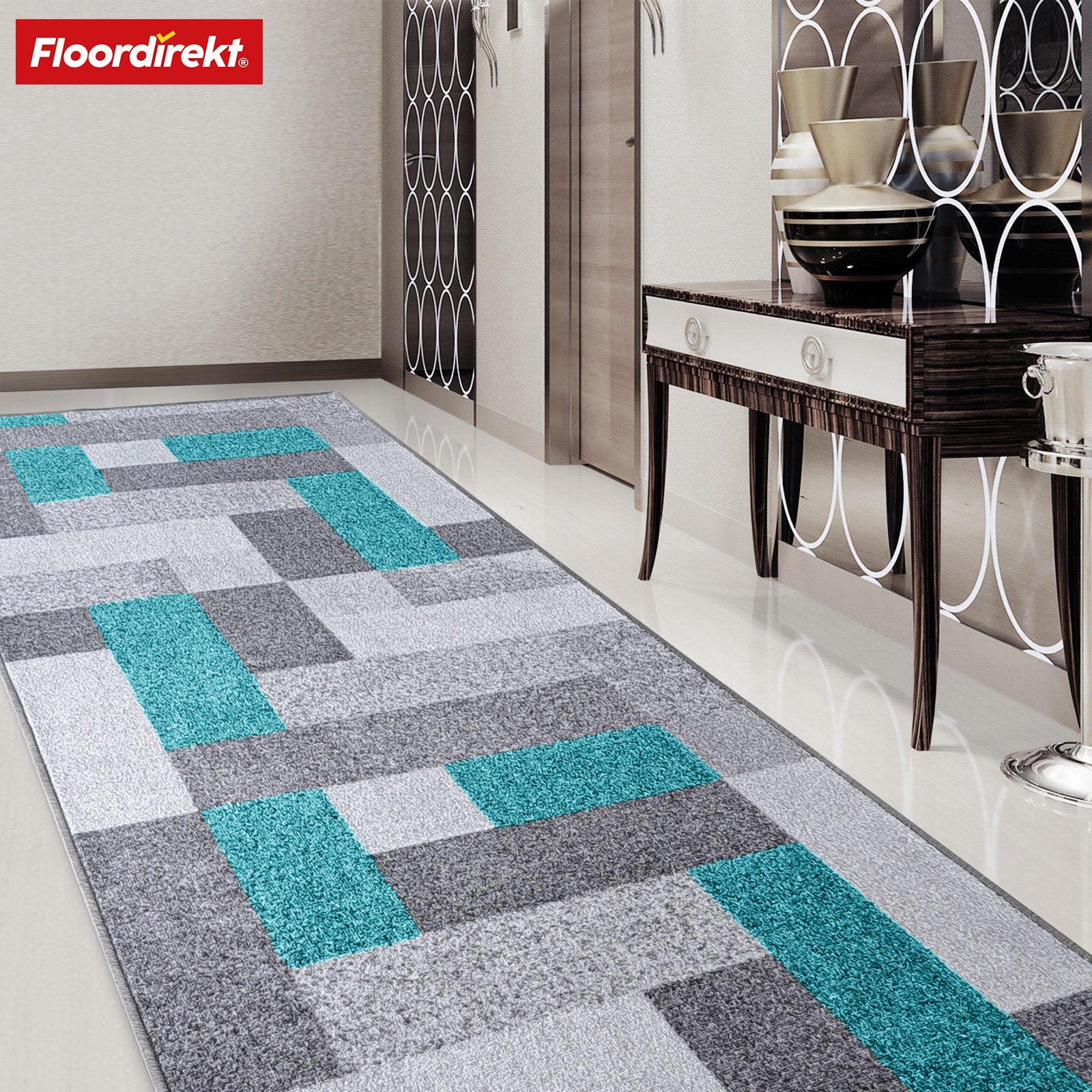 Made-to-measure carpet runner | New York | Anti-slip with gel backing | Modern design in various colours