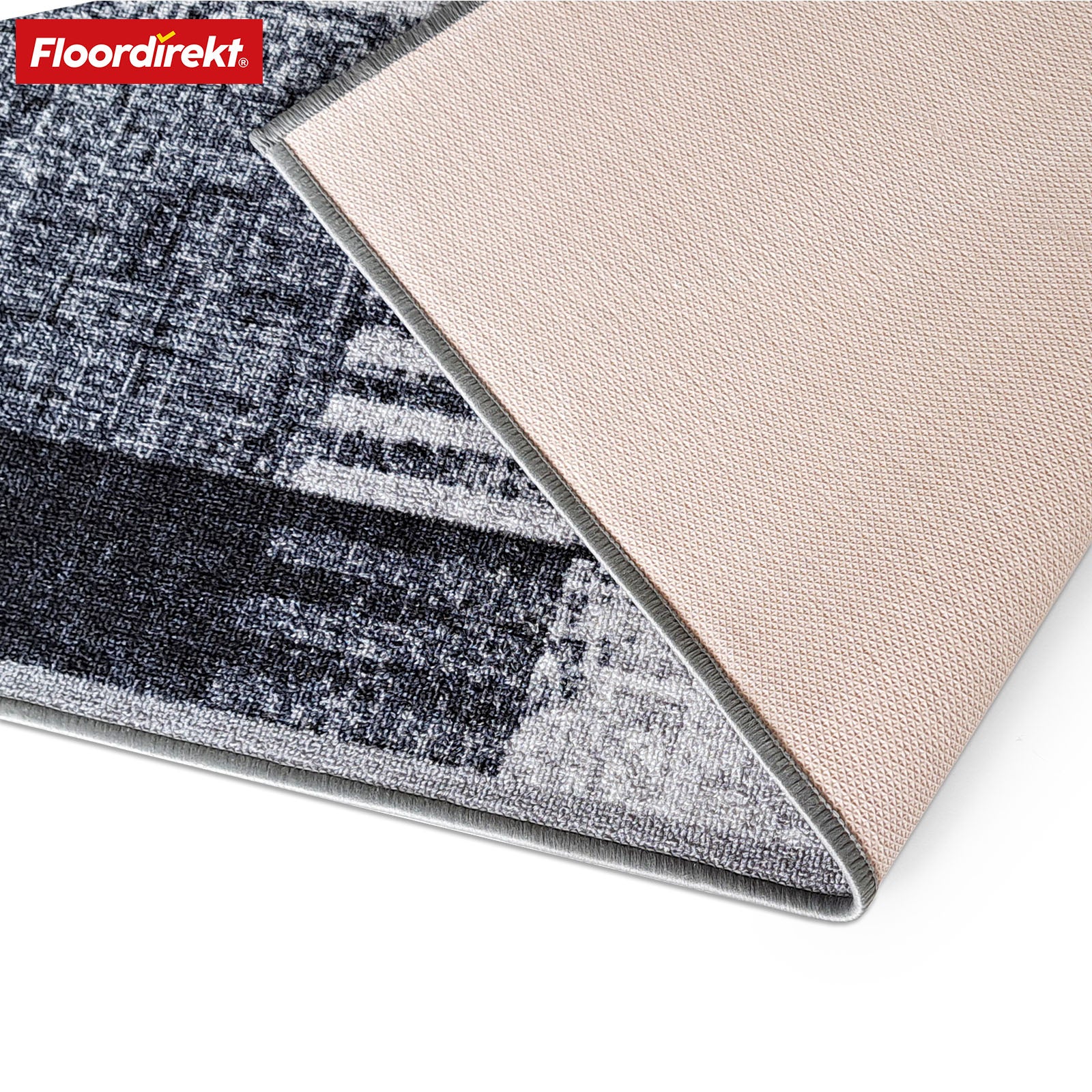 Made-to-measure carpet runner | Cordoba | grey tones with pattern | non-slip & robust | 80 cm wide