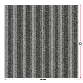 Carpet tiles | Bern | 50 x 50 cm | Self-laying with stripe design | In anthracite, grey & beige for commercial and private homes