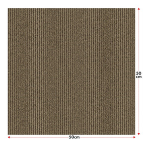 Carpet tiles | Bern | 50 x 50 cm | Self-laying with stripe design | In anthracite, grey & beige for commercial and private homes