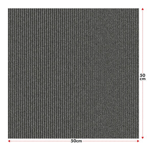 Carpet tiles | Bern | 50 x 50 cm | Self-laying with stripe design | In anthracite, grey & beige for commercial and private homes