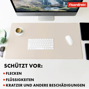 Desk pad | Nero | Easy-care, soft imitation leather | Available in numerous colours and sizes