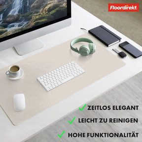 Desk pad | Nero | Easy-care, soft imitation leather | Available in numerous colours and sizes
