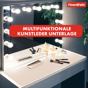 Desk pad | Nero | Easy-care, soft imitation leather | Available in numerous colours and sizes