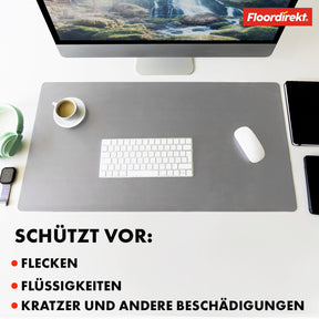 Desk pad | Nero | Easy-care, soft imitation leather | Available in numerous colours and sizes