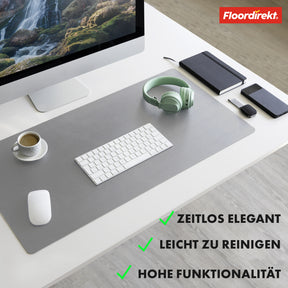 Desk pad | Nero | Easy-care, soft imitation leather | Available in numerous colours and sizes