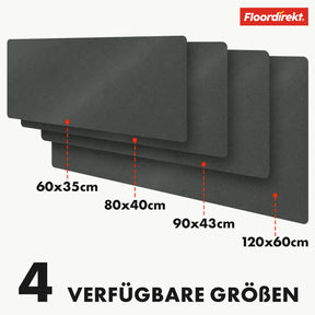 Desk pad | Nero | Easy-care, soft imitation leather | Available in numerous colours and sizes
