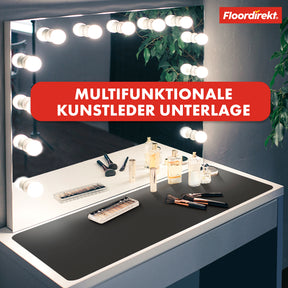 Desk pad | Nero | Easy-care, soft imitation leather | Available in numerous colours and sizes