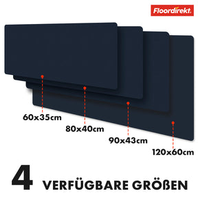 Desk pad | Nero | Easy-care, soft imitation leather | Available in numerous colours and sizes