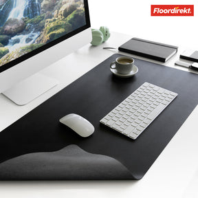 Desk pad | Nero | Easy-care, soft imitation leather | Available in numerous colours and sizes