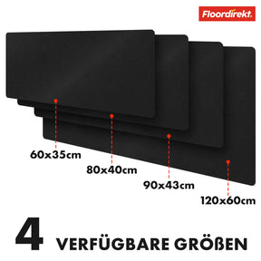 Desk pad | Nero | Easy-care, soft imitation leather | Available in numerous colours and sizes