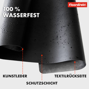 Desk pad | Nero | Easy-care, soft imitation leather | Available in numerous colours and sizes