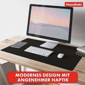 Desk pad | Nero | Easy-care, soft imitation leather | Available in numerous colours and sizes