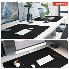 Desk pad | Nero | Easy-care, soft imitation leather | Available in numerous colours and sizes