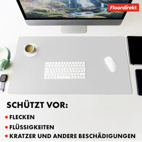 Desk pad | Nero | Easy-care, soft imitation leather | Available in numerous colours and sizes