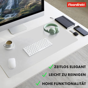 Desk pad | Nero | Easy-care, soft imitation leather | Available in numerous colours and sizes