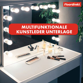 Desk pad | Nero | Easy-care, soft imitation leather | Available in numerous colours and sizes