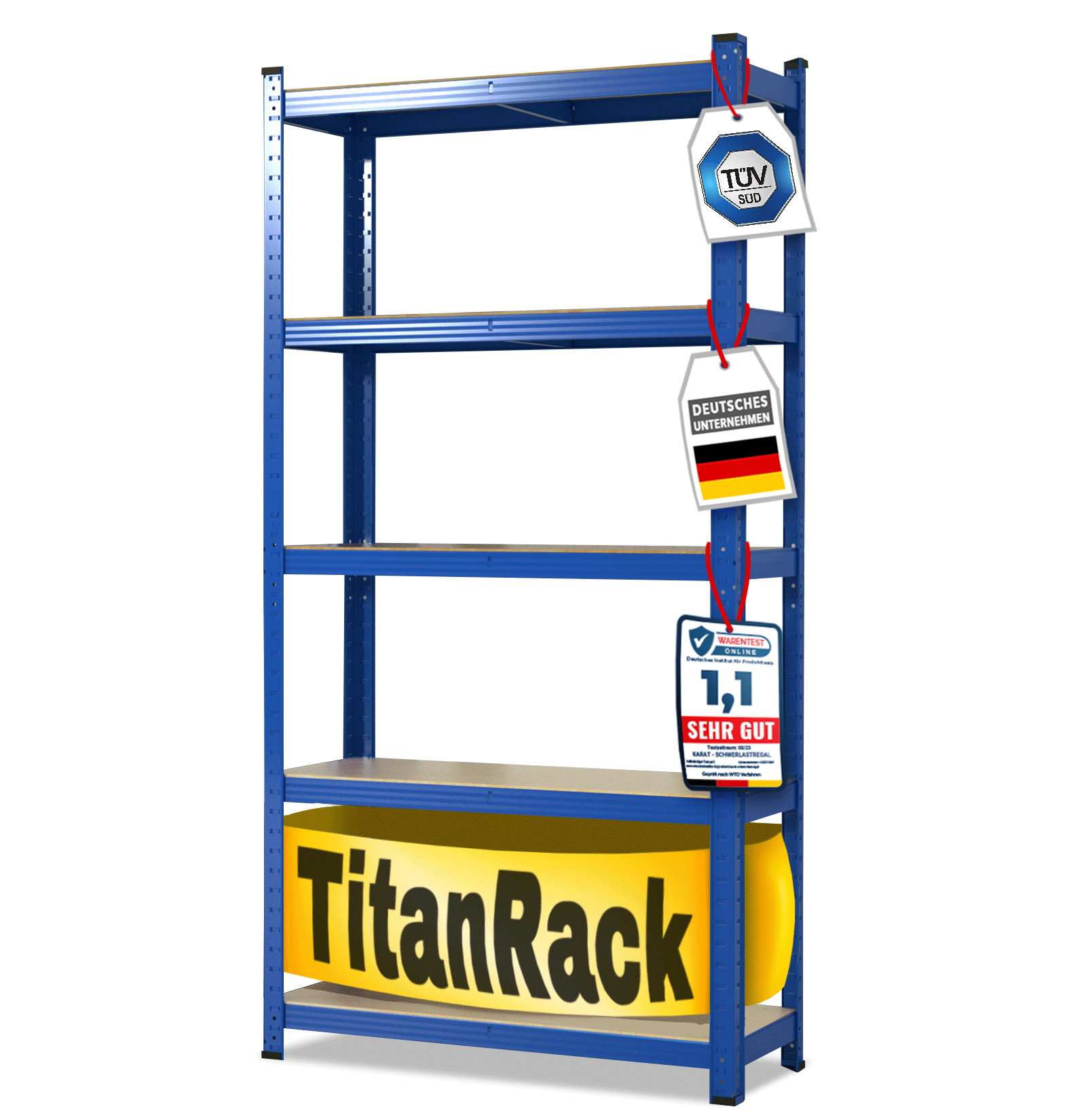 Heavy Duty Shelving Rack | Blue | for Cellar & Workshop | Load Capacit