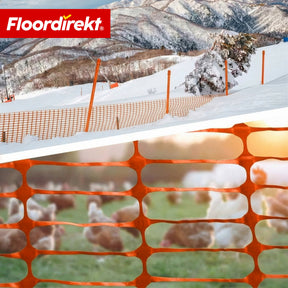 Chester Safety Fence Set with 20 Fence Posts & Cable Ties | Construction Fence Net 30 m / 50 m | Garden & Warning Fence