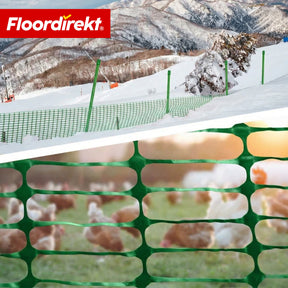 Chester Safety Fence Set with 20 Fence Posts & Cable Ties | Construction Fence Net 30 m / 50 m | Garden & Warning Fence