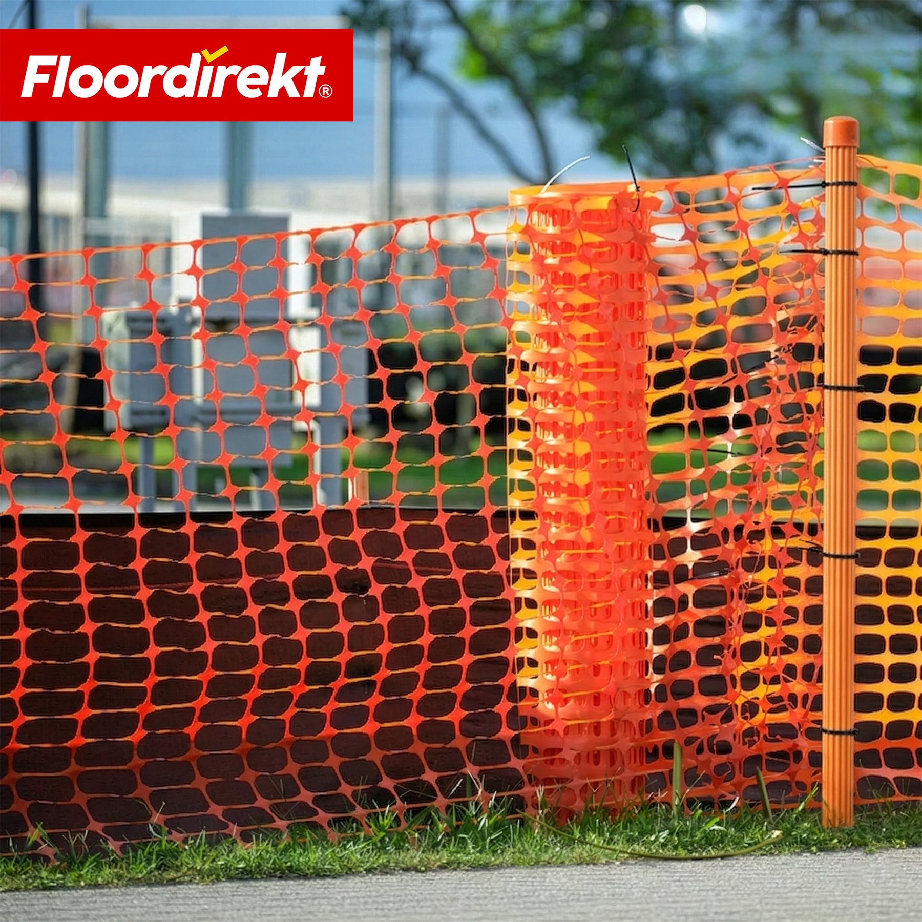 Chester Safety Fence Set with 20 Fence Posts & Cable Ties | Construction Fence Net 30 m / 50 m | Garden & Warning Fence