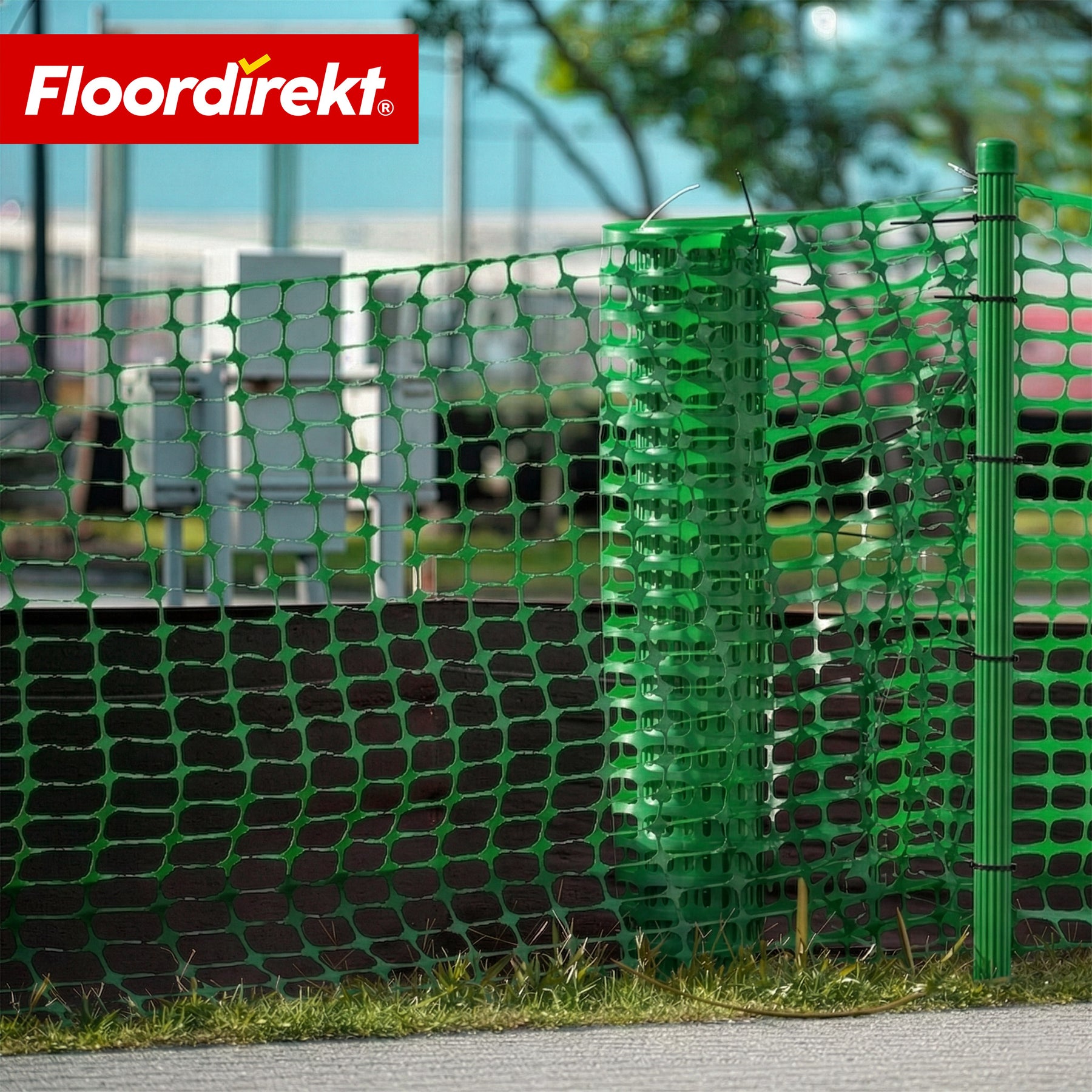 Chester Safety Fence Set with 20 Fence Posts & Cable Ties | Construction Fence Net 30 m / 50 m | Garden & Warning Fence