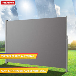 Aluminium Side Awning | Privacy & Sun Protection for Patio, Balcony & Garden | UV Protection, Opaque & Water-Repellent | Various Colors & Sizes