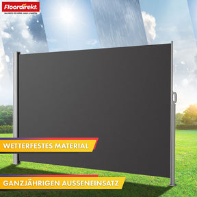 Aluminium Side Awning | Privacy & Sun Protection for Patio, Balcony & Garden | UV Protection, Opaque & Water-Repellent | Various Colors & Sizes