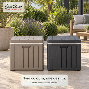 Drinks Cooler | Arctic | 37 L Ice Cooler with Side Table Function in Wood Effect | 2 Colours