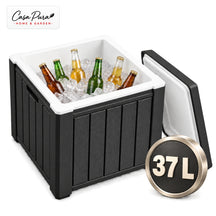 Drinks Cooler | Arctic | 37 L Ice Cooler with Side Table Function in Wood Effect | 2 Colours