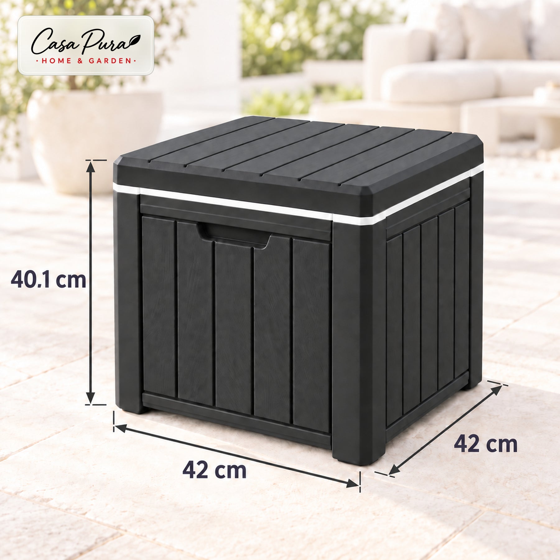 Drinks Cooler | Arctic | 37 L Ice Cooler with Side Table Function in Wood Effect | 2 Colours