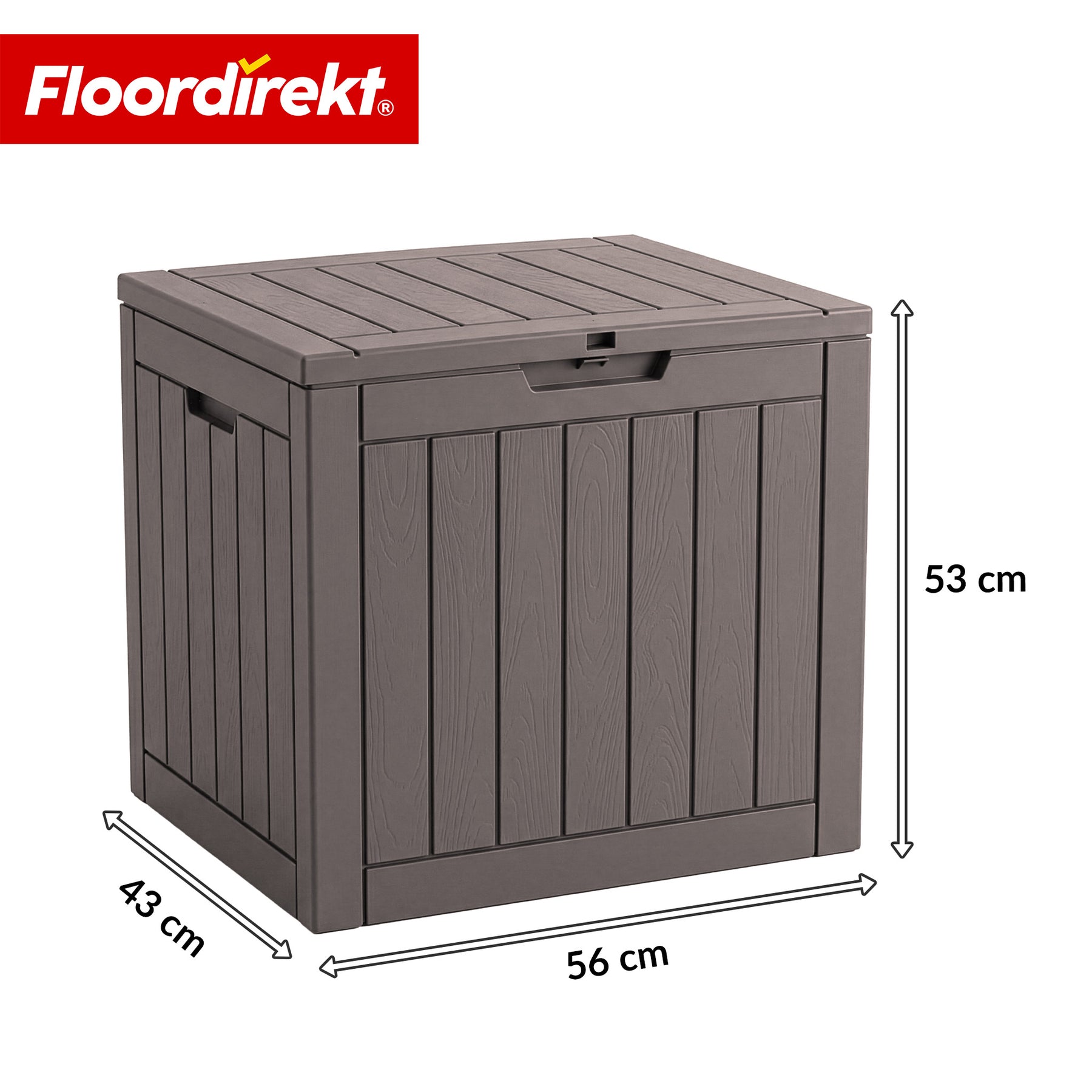 Garden Storage Box in Wood-Look | Weather-Resistant Cushion Box for Patio & Balcony | 118L / 270L / 300L