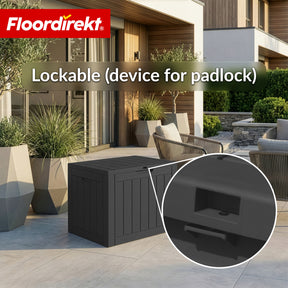 Garden Storage Box in Wood-Look | Weather-Resistant Cushion Box for Patio & Balcony | 118L / 270L / 300L