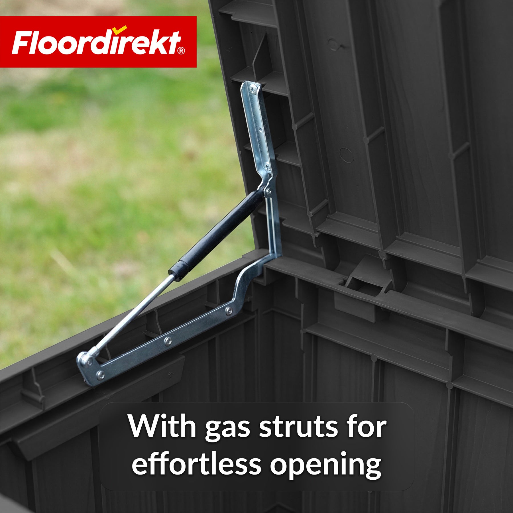 Garden Storage Box in Wood-Look | Weather-Resistant Cushion Box for Patio & Balcony | 118L / 270L / 300L