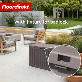 Garden Storage Box in Wood-Look | Weather-Resistant Cushion Box for Patio & Balcony | 118L / 270L / 300L