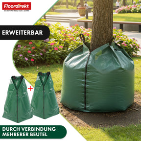 Watering bags for trees | 75L & 100L water bag with drip system | Reusable PVC tree watering bag